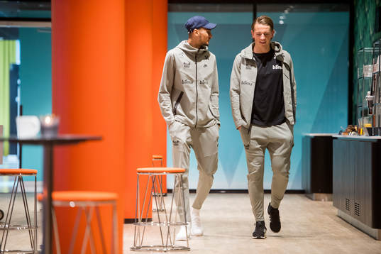 Bjørn Maars Johnsen and Sander Berge of Norway
