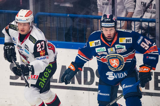 Malmö Redhawks Christoffer Forsberg och Växjös Joel