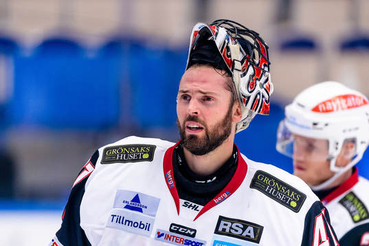 Malmö Redhawks målvakt Cristopher Nilstorp deppar