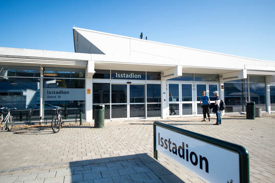 Exteriör över Malmö Isstadion