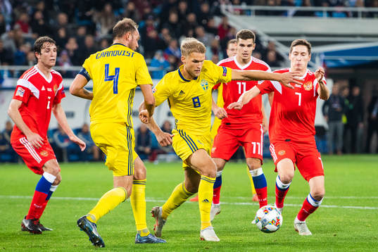 Andreas Granqvist and Sebastian Andersson of Sweden