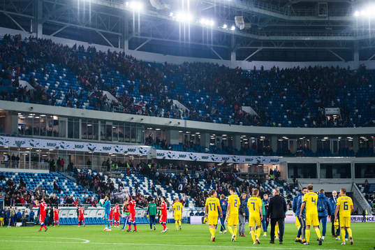 Players of Sweden leaves the pitch