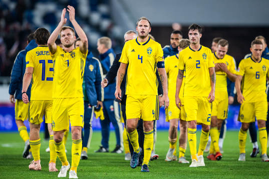 Andreas Granqvist of Sweden looks dejected