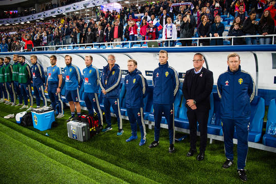 head coach Janne Andersson and assistant coach Peter
