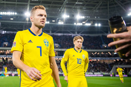 Sebastian Larsson and Emil Forsberg of Sweden