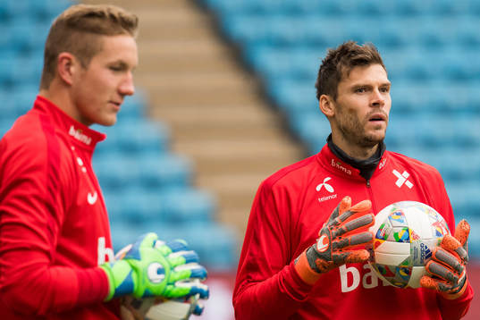 Goalkeeper Eirik Holmen Johansen and goalkeeper Rune
