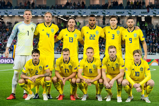 goalkeeper Robin Olsen, Andreas Granqvist, Gustav Svensson,