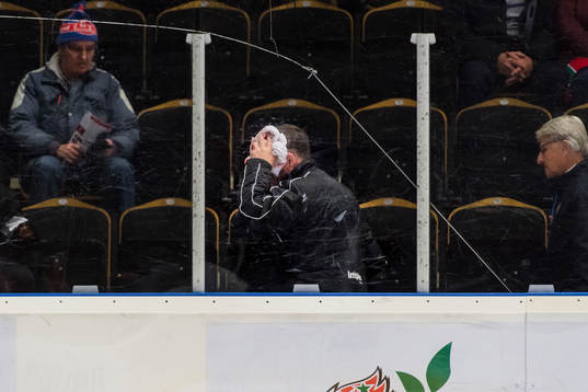 En puck träffade funktionären
