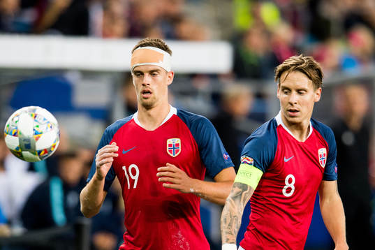 Markus Henriksen and Stefan Johansen of Norway