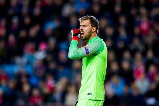 Goalkeeper Vid Belec of Slovenia