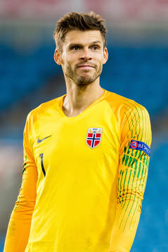 Goalkeeper Rune Almenning Jarstein of Norway