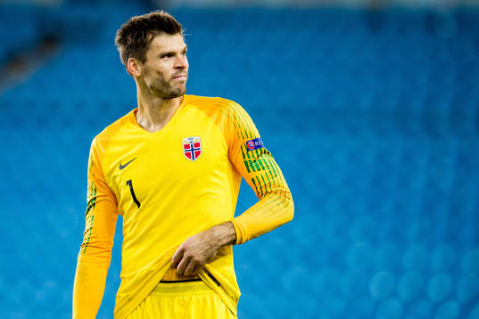Goalkeeper Rune Almenning Jarstein of Norway