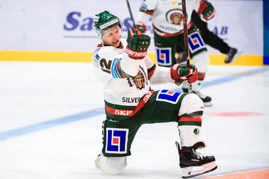 Frölundas Max Friberg jublar