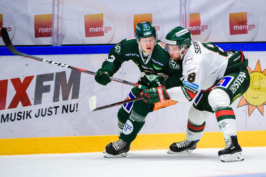 Färjestads Daniel Viksten och Frölundas Viktor Ekbom