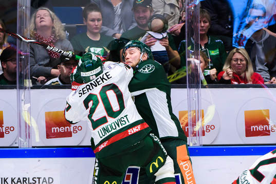 Frölundas Joel Lundqvist och Färjestads Ilari Melart