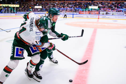 Frölundas Samuel Fagemo och Färjestads Jesper Olofsson