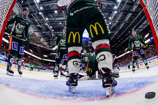 Färjestads Johan Ivarsson, Gustav Rydahl, Oskar Steen och