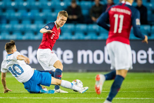 Miha Zajc of Slovenia and Sigurd Rosted of Norway