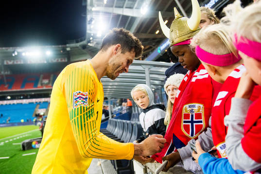 Goalkeeper Rune Almenning Jarstein of Norway