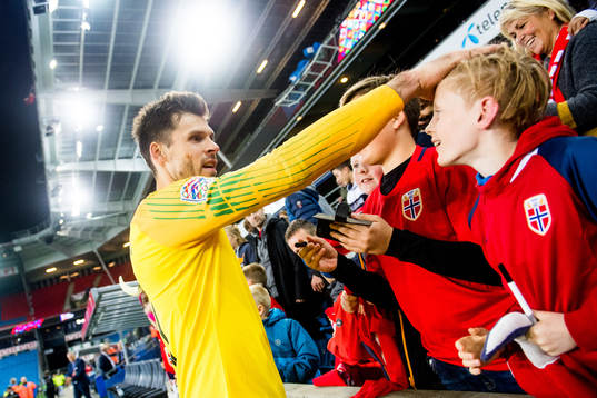 Goalkeeper Rune Almenning Jarstein of Norway