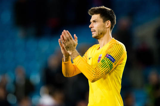 Goalkeeper Rune Almenning Jarstein of Norway