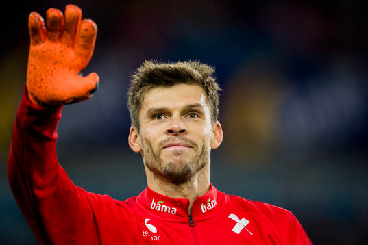 Goalkeeper Rune Almenning Jarstein of Norway