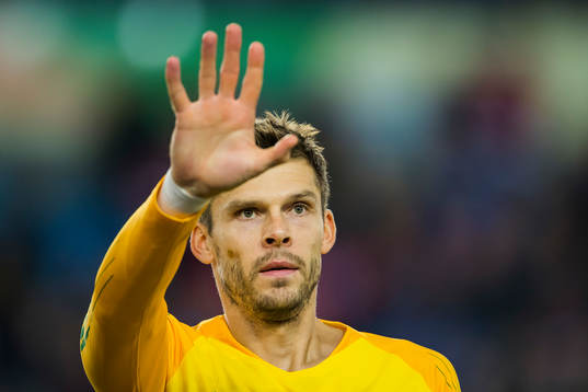 Goalkeeper Rune Almenning Jarstein of Norway