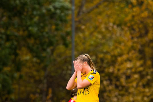 Sophie Roman Haug of LSK Kvinner looks dejected
