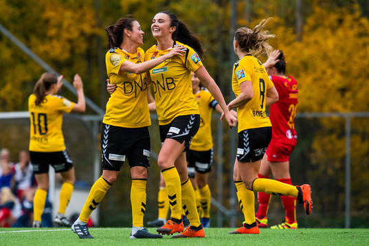 Isabell Bachor and Ingrid Syrstad Engen of LSK Kvinner