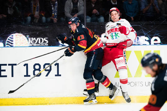 Djurgårdens Tom Nilsson och Timrås Patrik Blomberg