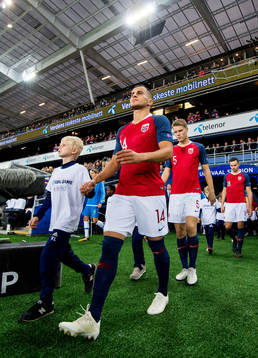 Omar Elabdellaoui of Norway enters the pitch