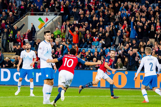 Ole Kristian Selnæs of Norway celebrates