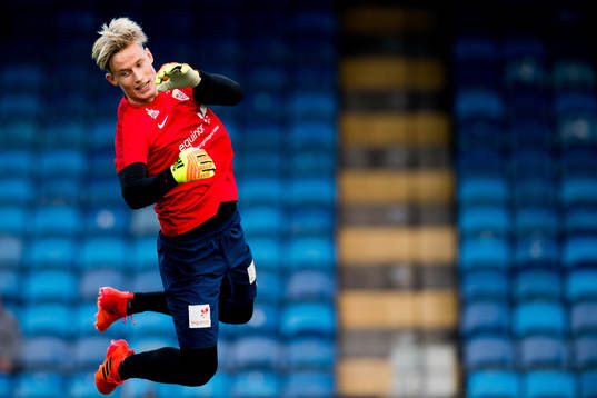 Goalkeeper Sondre Rossbach of Norway