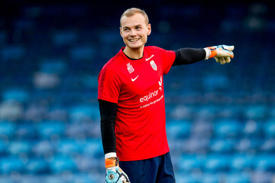 Goalkeeper Viljar Røsholt Myhra of Norway