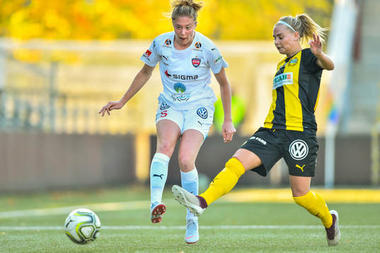 Rosengårds Celia Jimenez Delgado och Hammarbys Emma Jansson