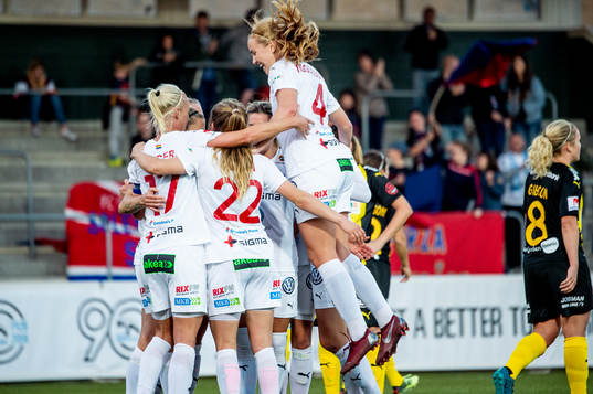 Rosengårds Glodis Perla Viggosdottir jublar med