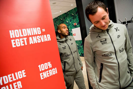 Haitam Aleesami and Even Hovland of Norway