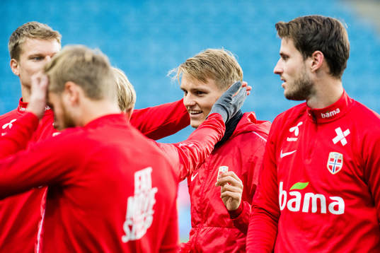 Martin Ødegaard and Håvard Nordtveit of Norway