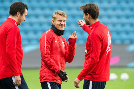 Even Hovland, Martin Ødegaard and Håvard Nordtveit of