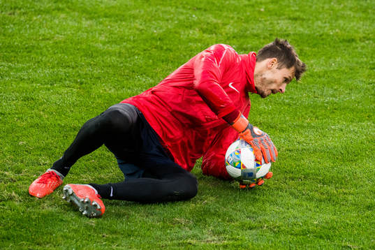 Goalkeeper Rune Almenning Jarstein of Norway