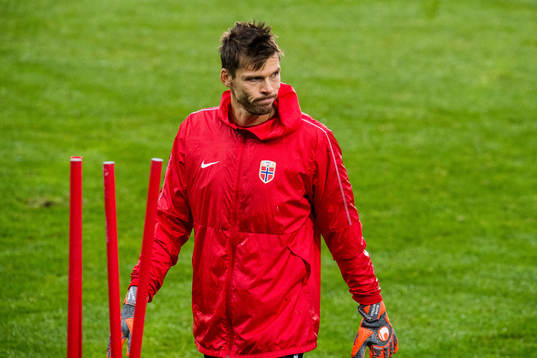 Goalkeeper Rune Almenning Jarstein of Norway