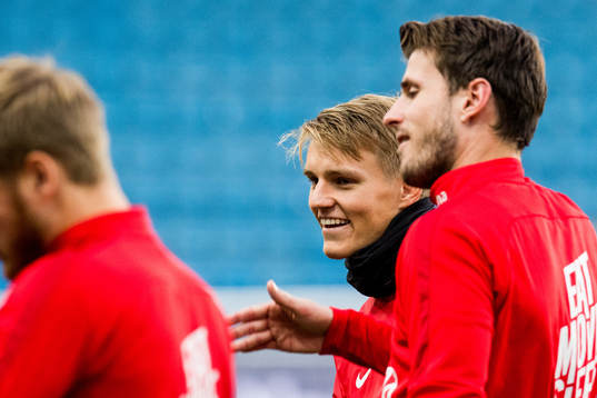 Martin Ødegaard and Håvard Nordtveit of Norway