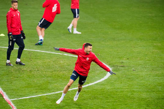 Goalkeeper Ørjan Håskjold Nyland and Martin Linnes of