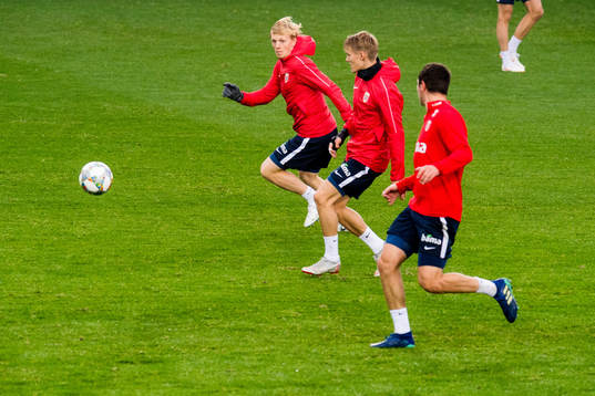 Mats Møller Dæhli, Martin Ødegaard and Even Hovland of