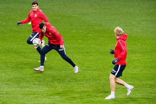 Mohamed Elyounoussi and Tarik Elyounoussi of Norway