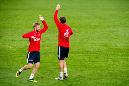 Fredrik Midtsjø of Norway celebrates