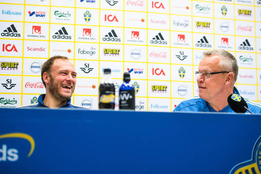Andreas Granqvist och Förbundskapten Janne Andersson