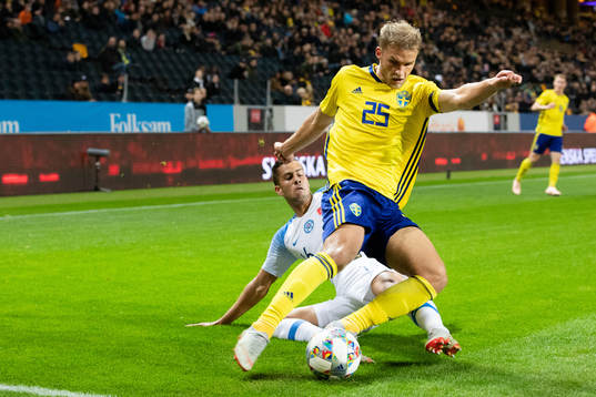 Sebastian Andersson of Sweden and David Hancko of Slovakia