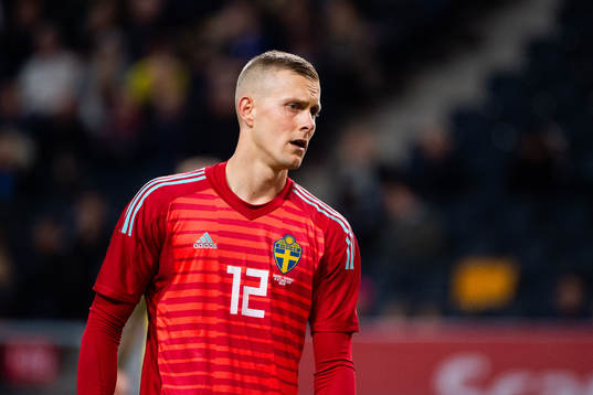 Goalkeeper Karl-Johan Johnsson of Sweden