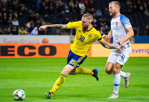 Pontus Jansson of Sweden and Adam Nemec of Slovakia